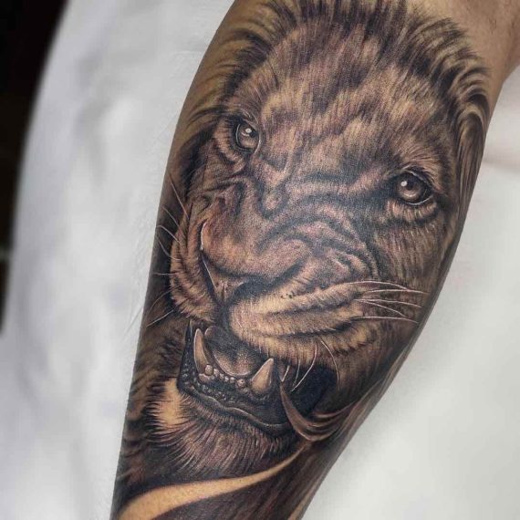 Tatuajes del Real Zaragoza tatuaje leon real zaragoza
