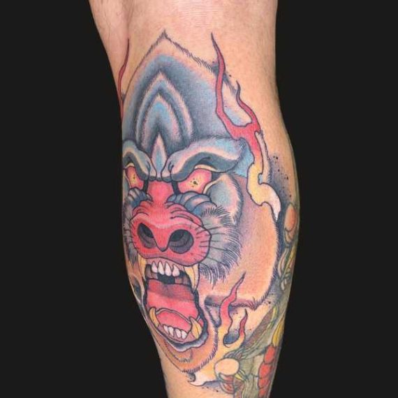 Tatuaje Neotradicional tatuaje neotradicional en Zaragoza animales gorila 2 barbarroja tattoo