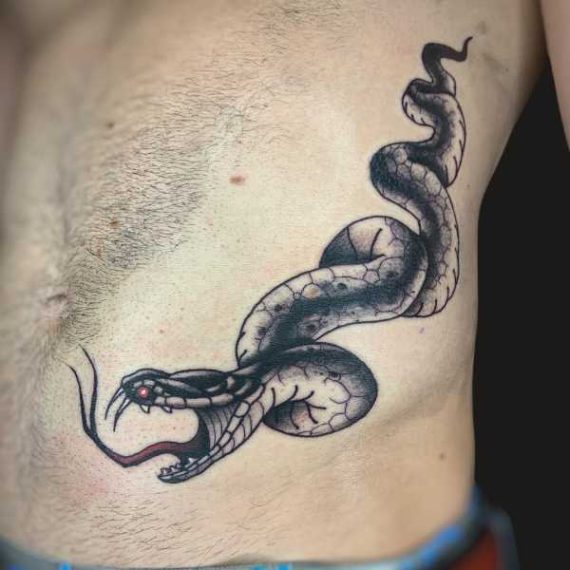 Tatuaje Neotradicional tatuaje neotradicional en Zaragoza animales serpiente barbarroja tattoo