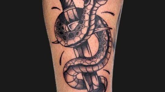 ¿Cuánto cuesta un tatuaje? tatuaje neotradicional en Zaragoza serpiente barbarroja tattoo