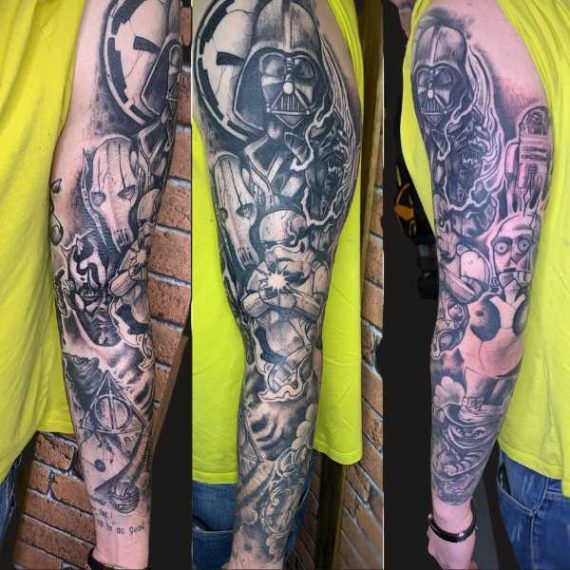 Tatuaje Neotradicional tatuaje neotradicional star wars, harry potter y alice in wonderland barbarroja tattoo.jpg