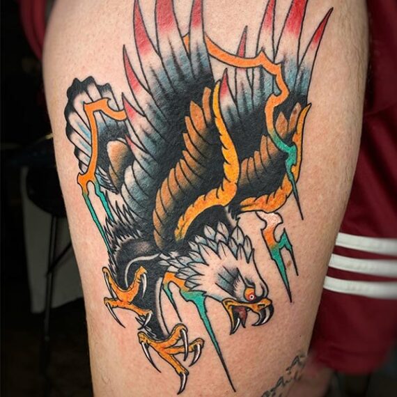 tatuaje tradicional aguila