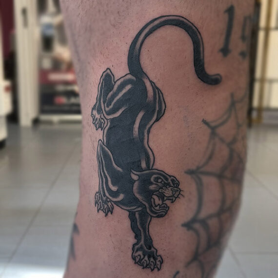 tatuaje tradicional pantera