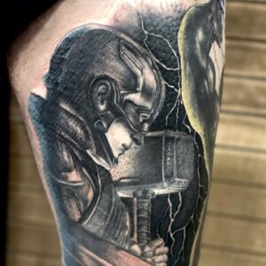 Tatuajes de Marvel en Zaragoza Tatuajes Marvel Zaragoza Capitán América