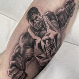 Tatuajes de Marvel en Zaragoza Tatuajes Marvel Zaragoza Hulk
