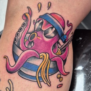 tatuaje tradicional en zaragoza pulpo barbarroja tattoo