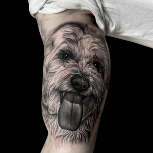 tatuajes en el brazo en zaragoza realista perro