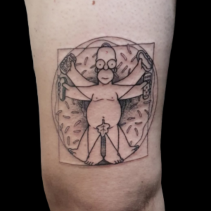tatuaje cartoon homer simpson